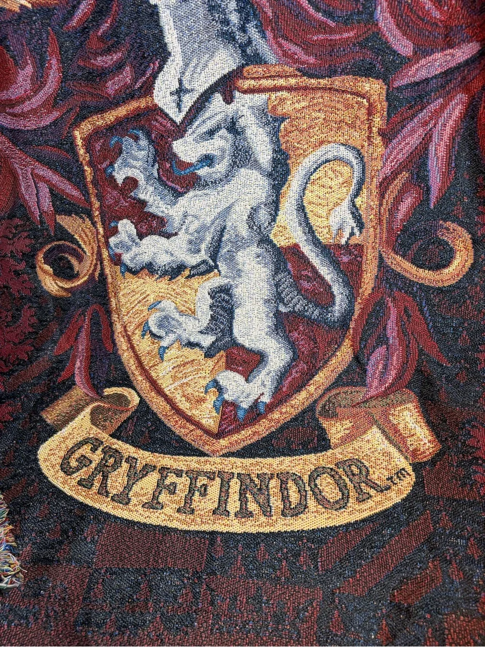 Warner Bros. Gryffindor Crest Throw Blanket - Burgundy and Gold